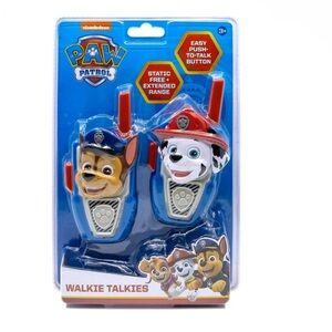 Paw Patrol Blue Walkie Talkies with Red Accents - Chase & Marshall Faces